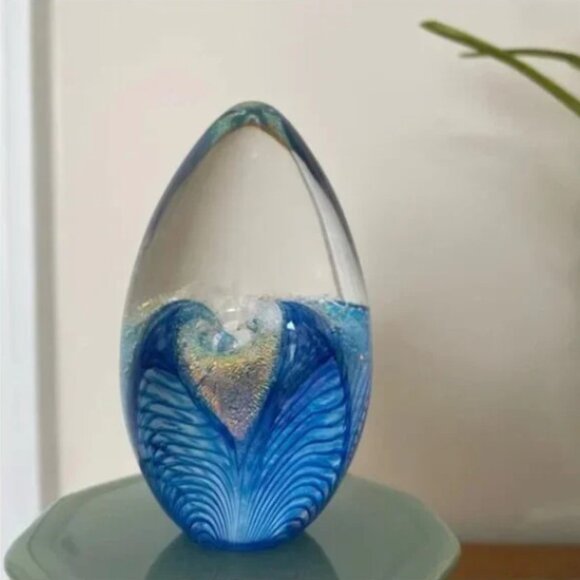 Vintage fire & water art glass eggs - Picture 6 of 11